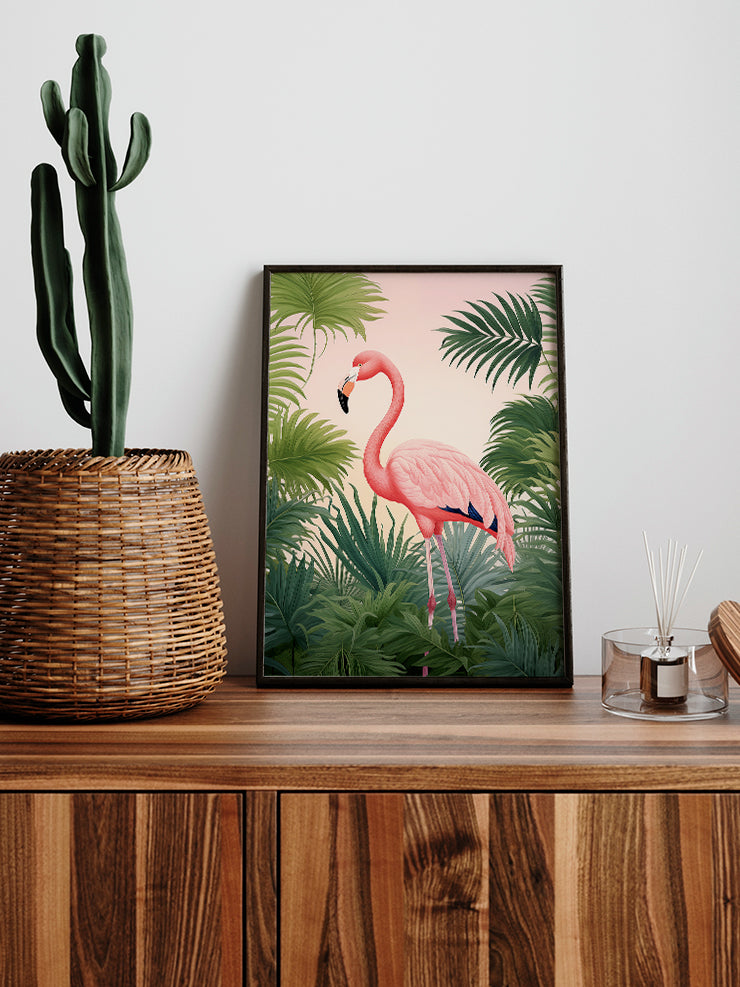 Vintage Flamingo - Art Print Poster