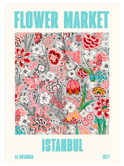 Flower Market Istanbul Poster - Giclée Baskı