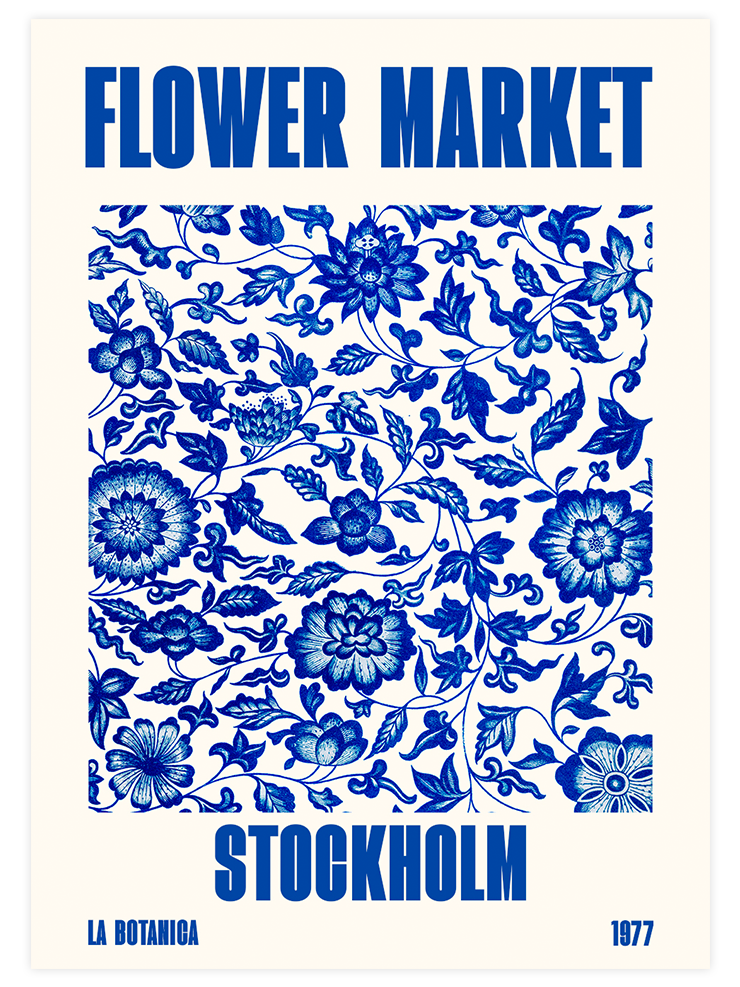 Flower Market Stockholm - Art Print Poster