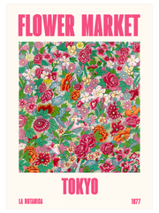 Flower Market Tokyo Poster - Giclée Baskı
