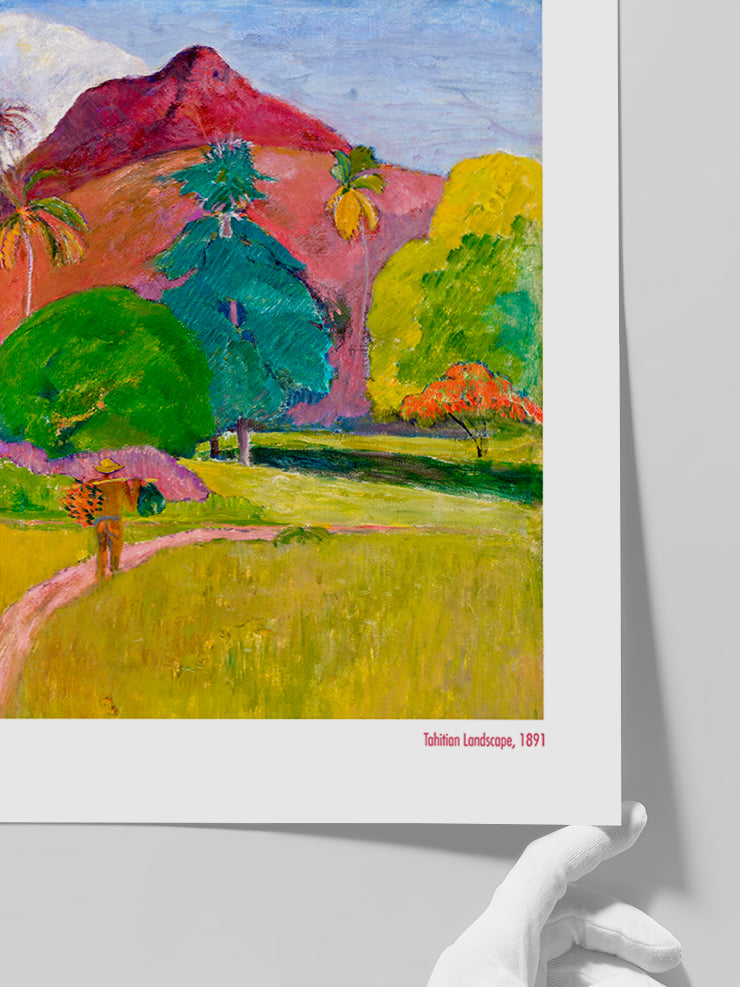 Paul Gauguin Tahitian Landscape - Art Print Poster