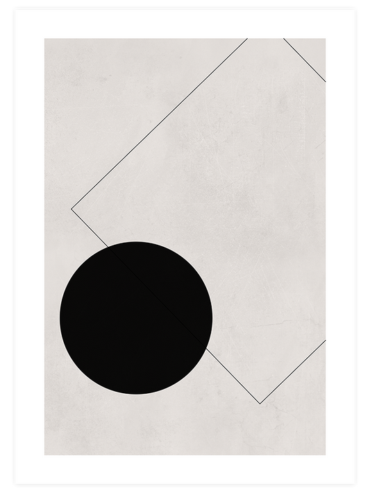 Square And Circle N2 Poster - Giclée Baskı