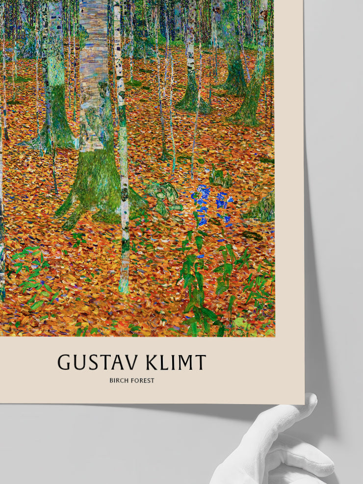 Gustav Klimt Birch Forest - Art Print Poster
