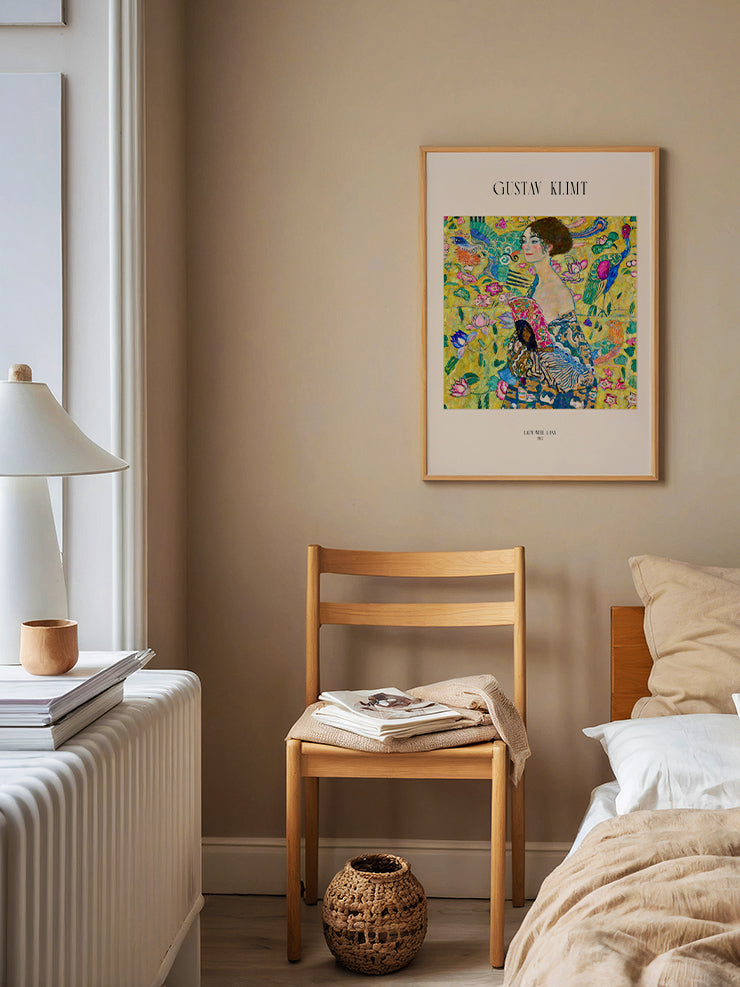 Gustav Klimt Woman With Fan - Art Print Poster