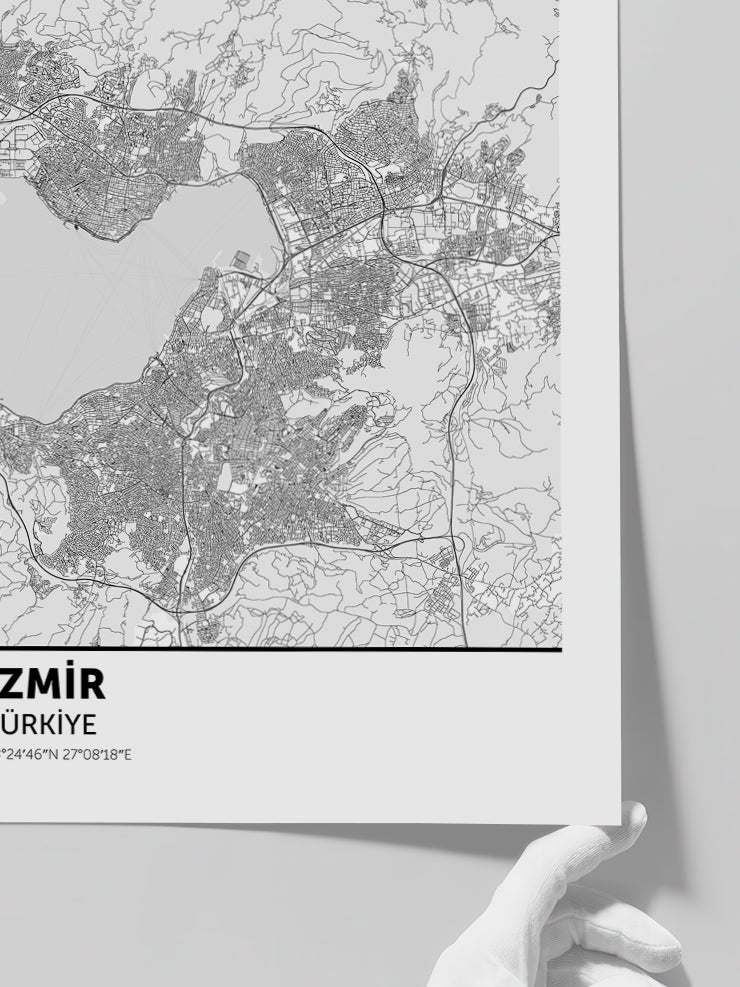 İzmir Haritası - Art Print Poster