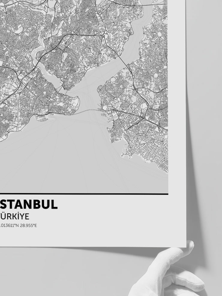 İstanbul Haritası - Art Print Poster