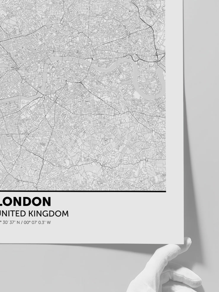 Londra Haritası - Art Print Poster