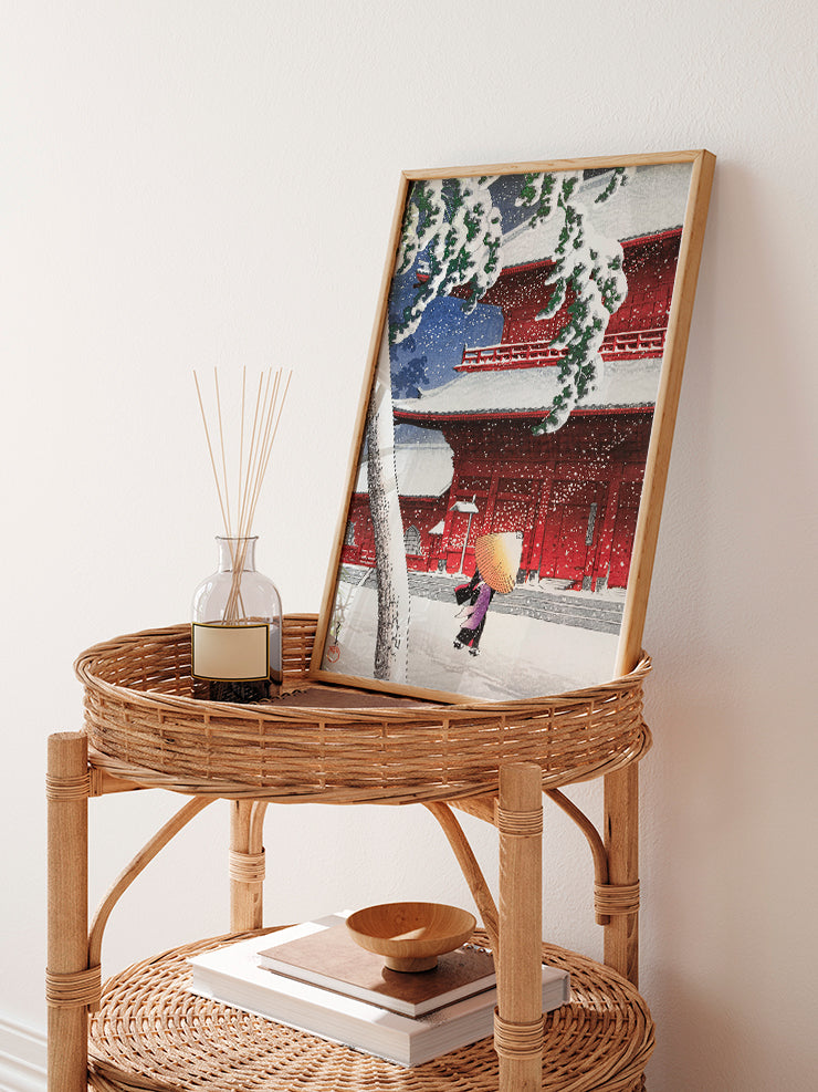 Hasui Kawase The Zojoji Temple - Art Print Poster