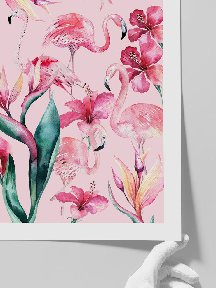 Flamingolar - Art Print Poster
