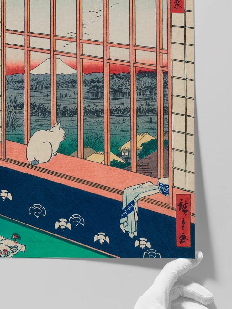 Hiroshige, Asakusa Ricefields and Torinomachi Festival - Art Print Poster