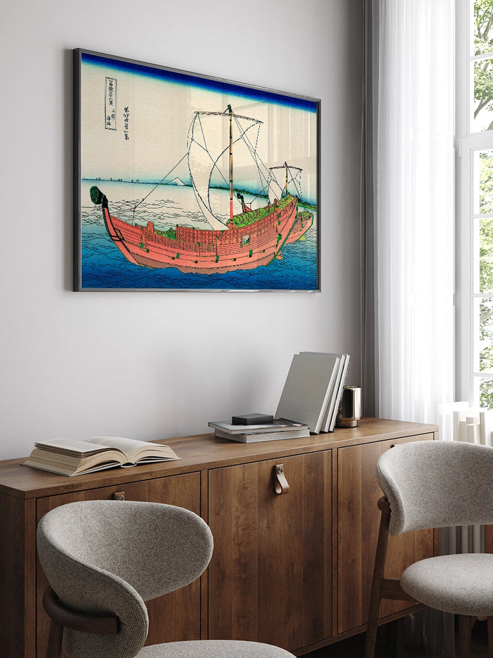 Hokusai, At Sea off Kazusa - Art Print Poster