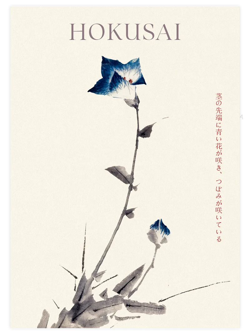 Hokusai Blue Blossom poster