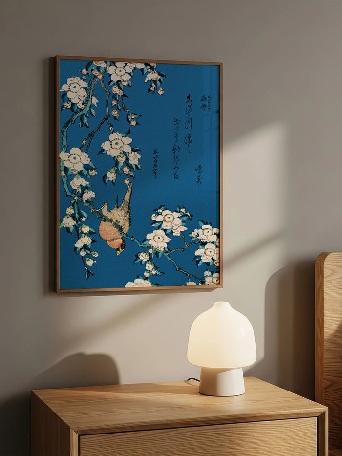 Hokusai, Bullfinch and Weeping Cherry tablo