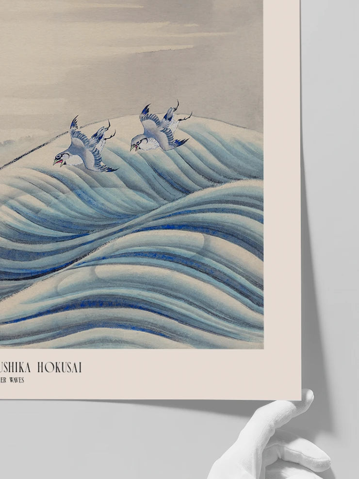 Hokusai, Chodori over Waves - Art Print Poster