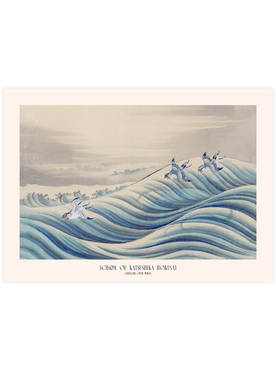 Hokusai, Chodori over Waves - Art Print Ünlü Ressamlar Poster
