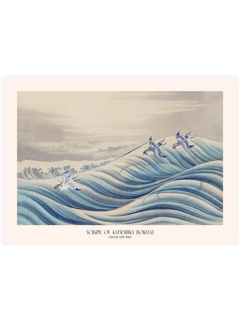 Hokusai, Chodori over Waves - Art Print Ünlü Ressamlar Poster