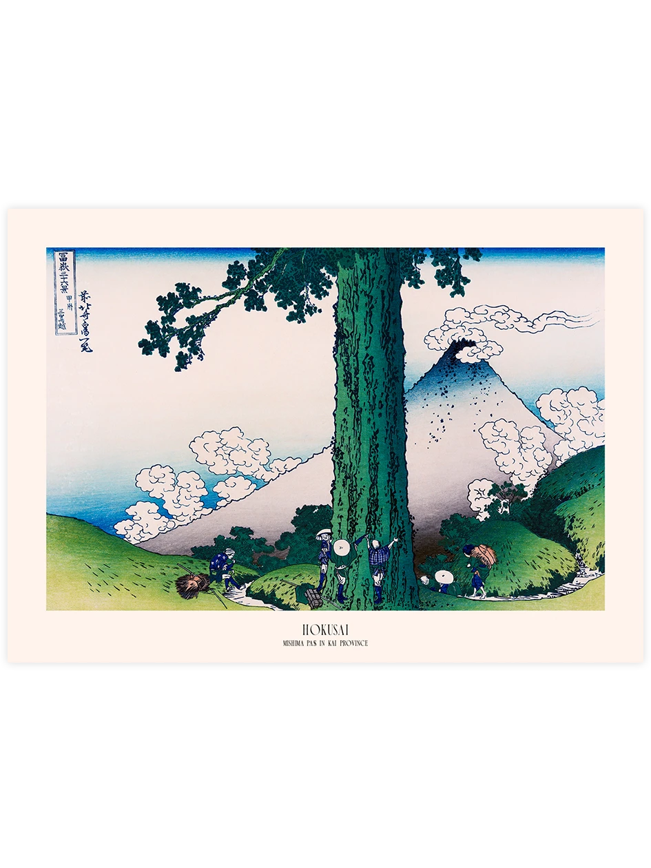 Hokusai, Mishima Pass in Kai Province - Art Print Ünlü Ressamlar Poster