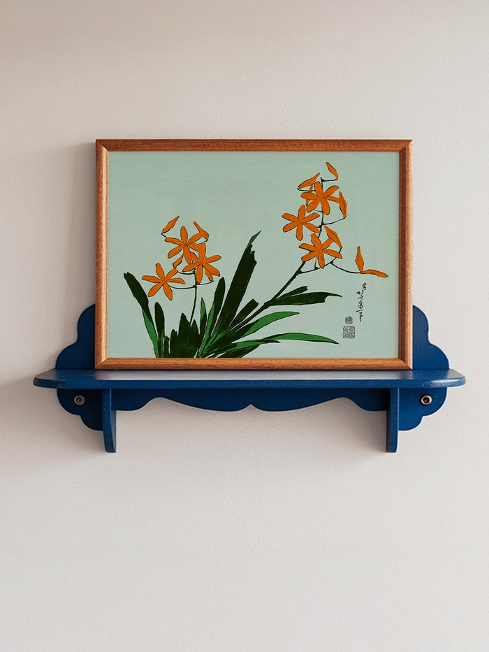 Hokusai Orange Orchids tablo