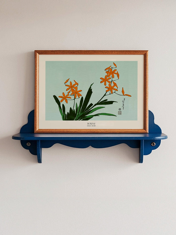 Hokusai Orange Orchids tablo