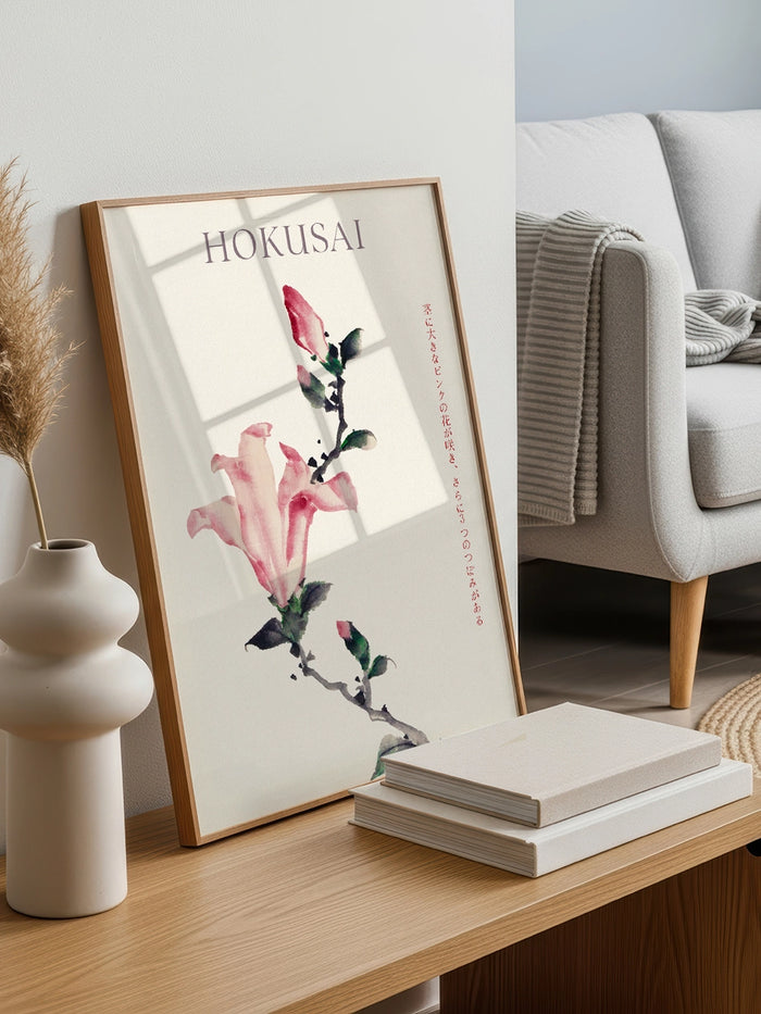 Hokusai, Pink Blossom tablo