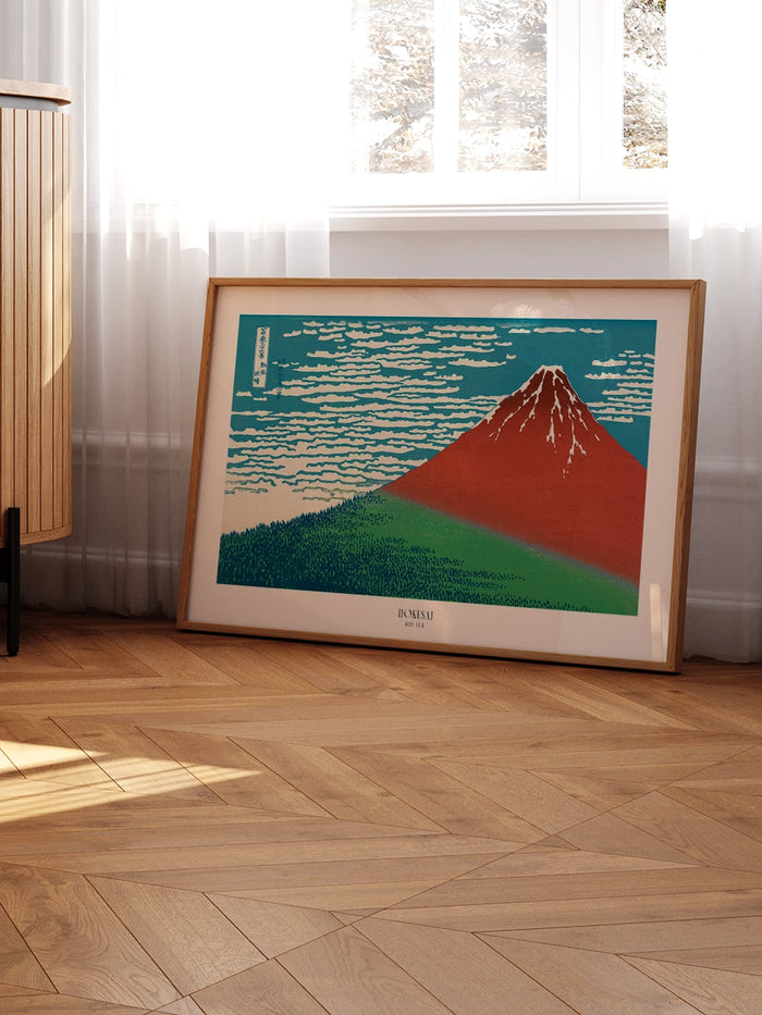 Hokusai, Red Fuji - Art Print Poster