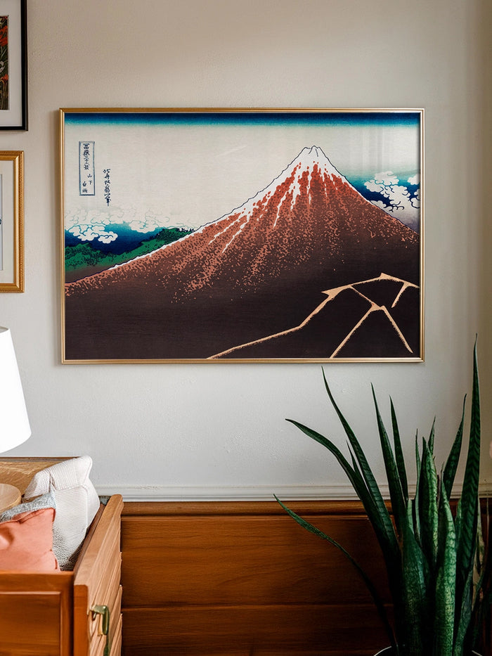 Hokusai, Storm below Mount Fuji - Art Print Poster