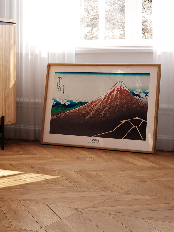 Hokusai, Storm below Mount Fuji - Art Print Poster
