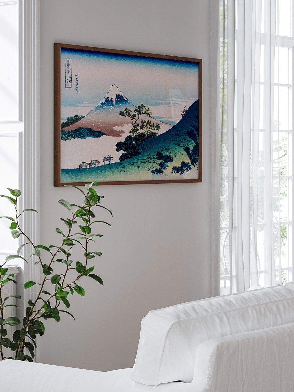 Hokusai, The Inume Pass in Kai Province - Art Print Poster