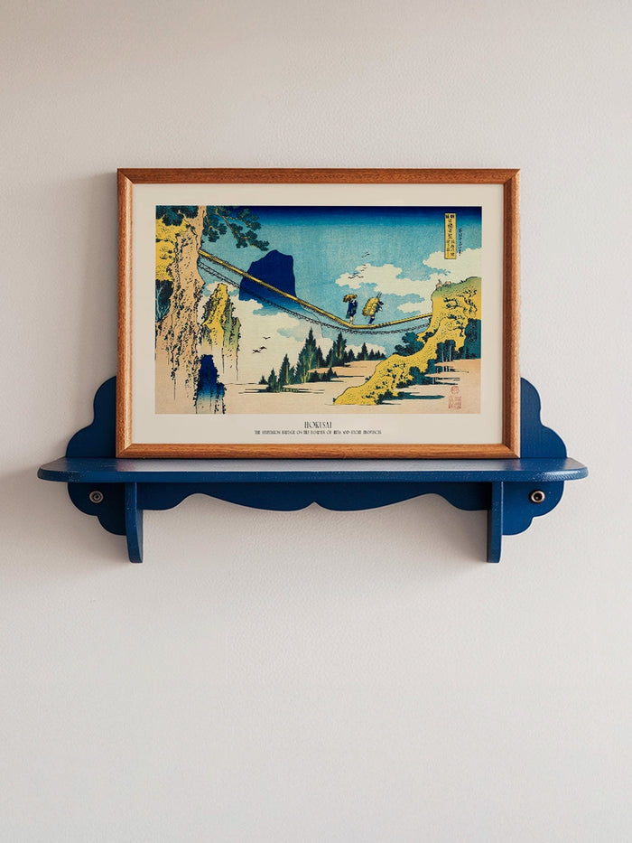 Hokusai, The Suspension Bridge on the Border of Hida - Art Print Poster