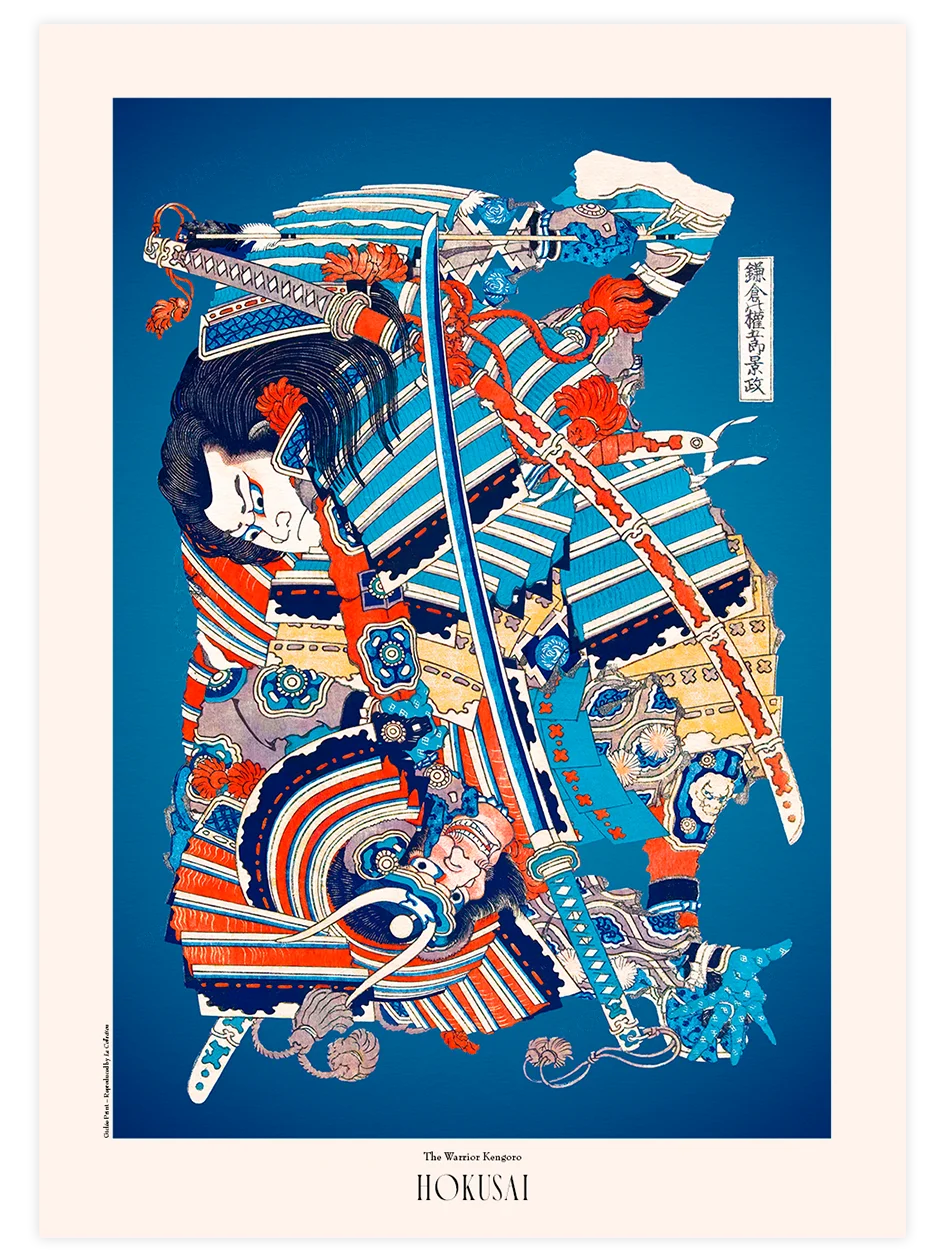 Hokusai, The Warrior Kengoro - Art Print Ünlü Ressamlar Poster