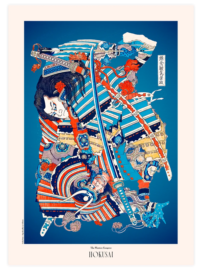 Hokusai, The Warrior Kengoro - Art Print Ünlü Ressamlar Poster