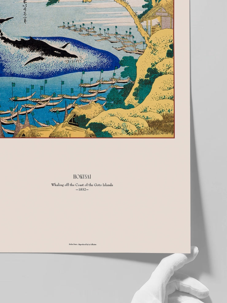 Hokusai, Whaling off the Coast - Art Print Poster