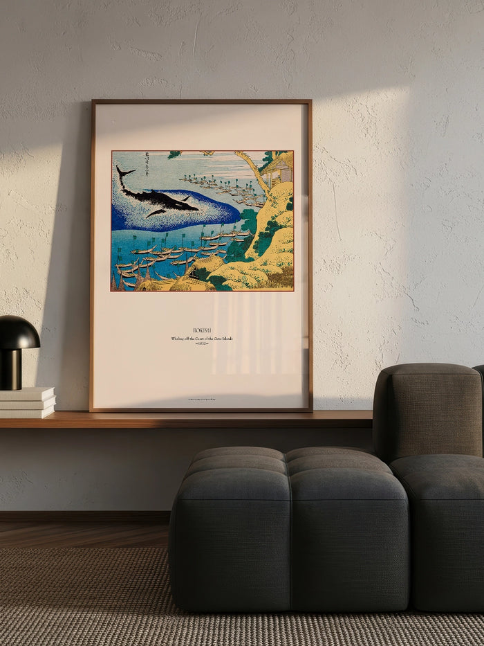 Hokusai, Whaling off the Coast - Art Print Poster