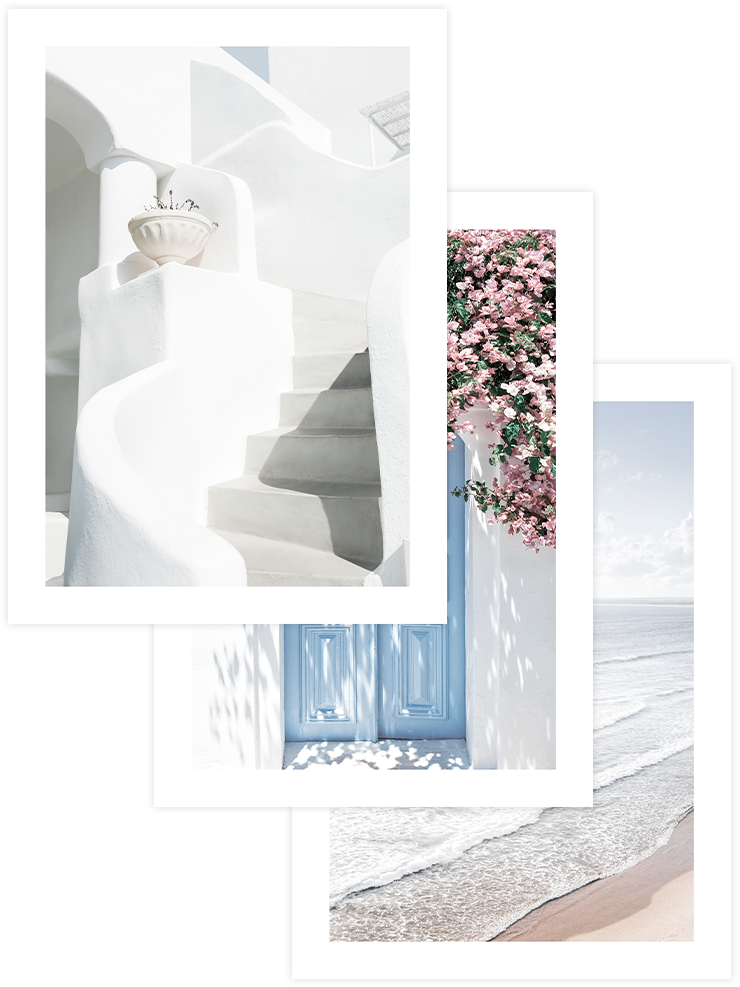 Mediterranean Charm - Poster Seti Trio Fotoğraflar Poster