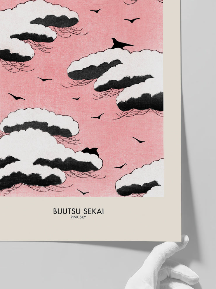 Bijutsu Sekai Pink Sky - Art Print Poster