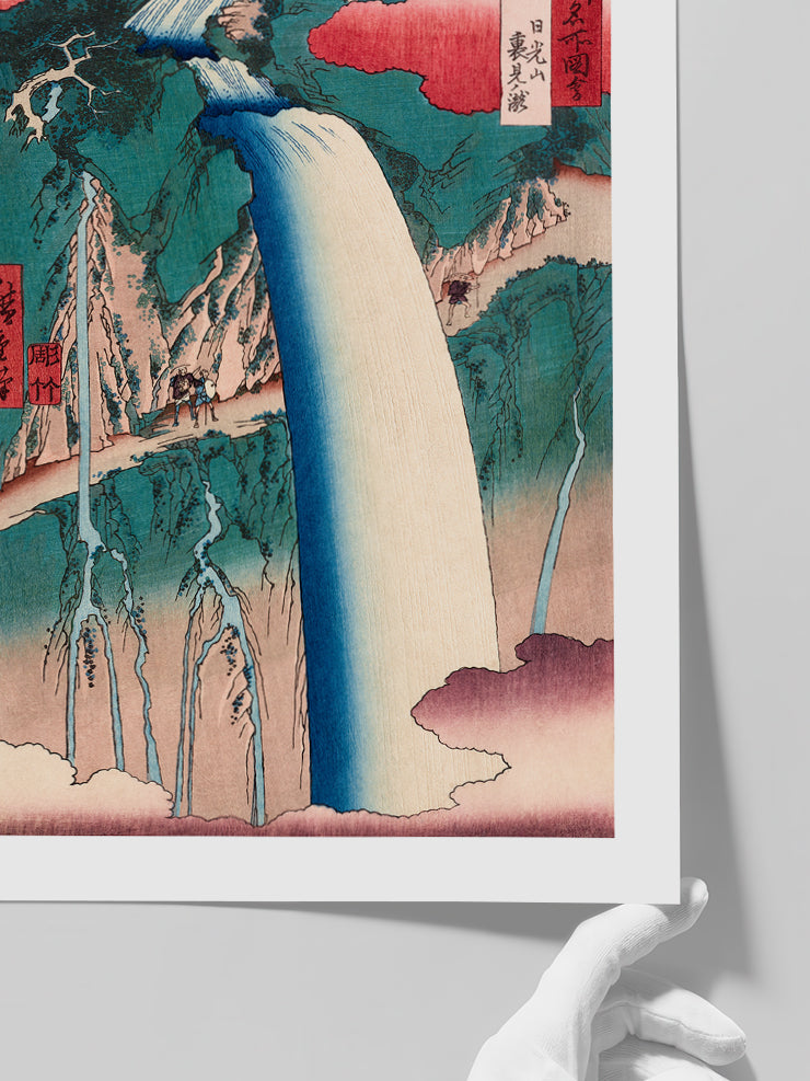 Japon Sanatı Şelale - Art Print Poster