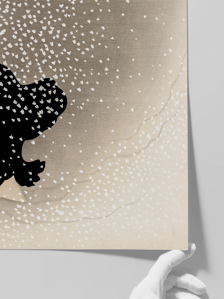 Kamisaka Sekka Whirling Snow - Art Print Poster