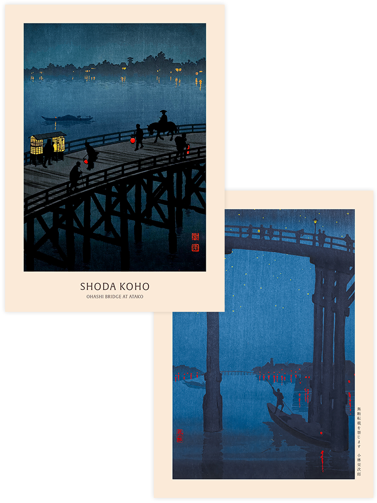 Kobayashi & Shoda Night Scenes - Poster Seti Duo Ünlü Ressamlar Poster