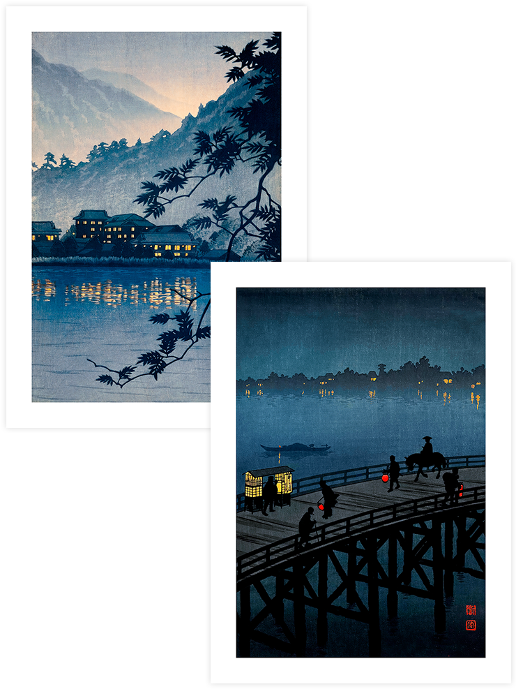 Kawase & Shoda Night Scenes - Poster Seti Duo Ünlü Ressamlar Poster