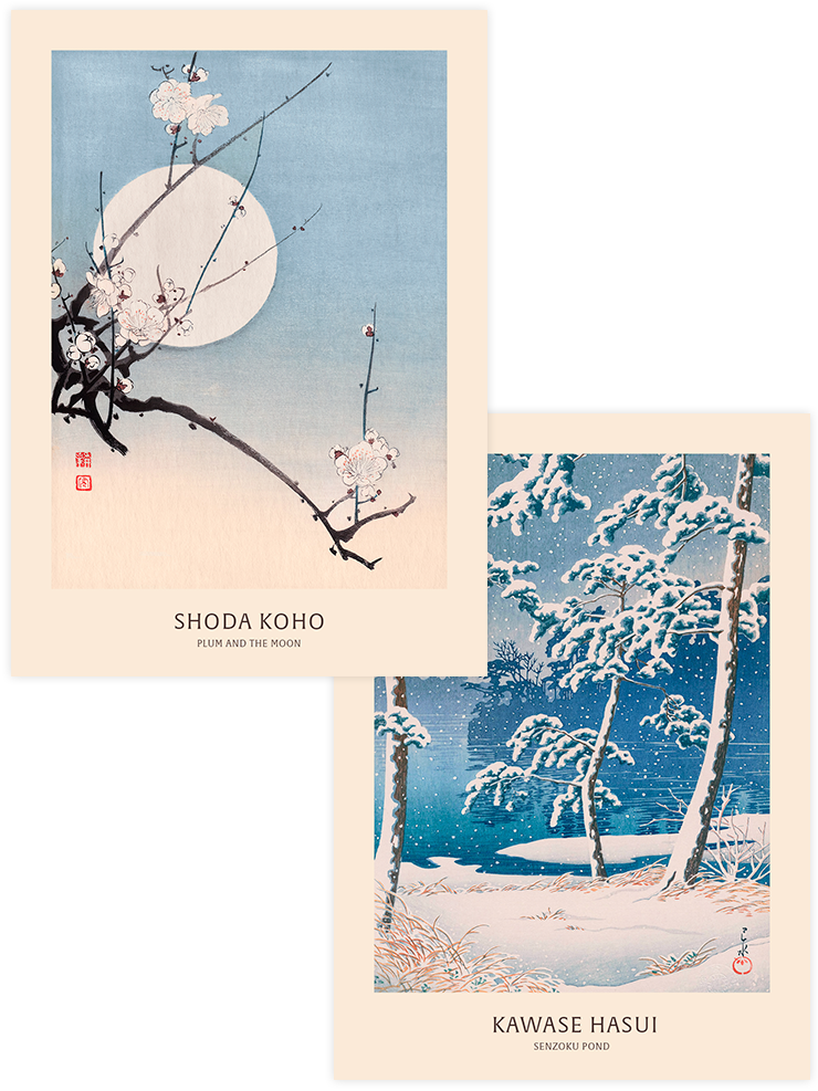 Kawase & Shoda Snow and the Moon - Poster Seti Duo Ünlü Ressamlar Poster
