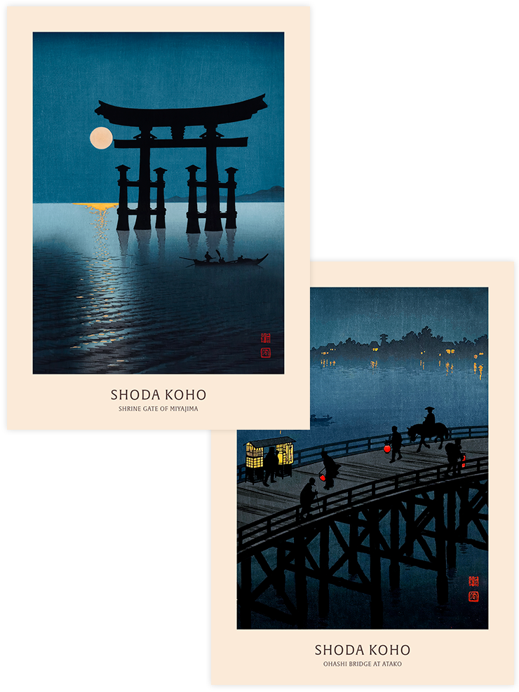 Shoda Night Scenes - Poster Seti Duo Ünlü Ressamlar Poster