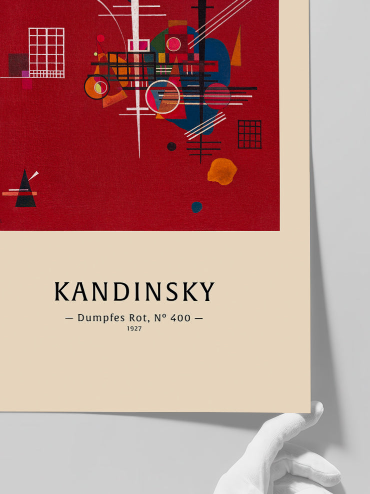 Kandinsky Dull Red - Art Print Poster