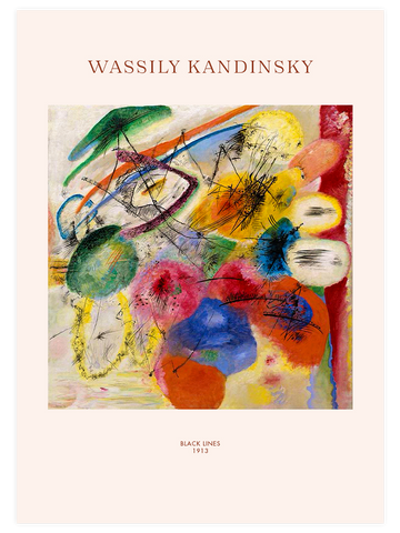 Kandinsky Black Lines - Art Print Kandinsky Black Lines - Art Print