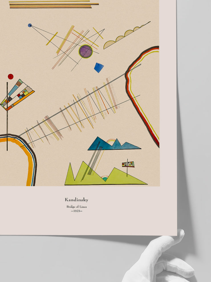 Kandinsky Bridge of Lines - Art Print Poster