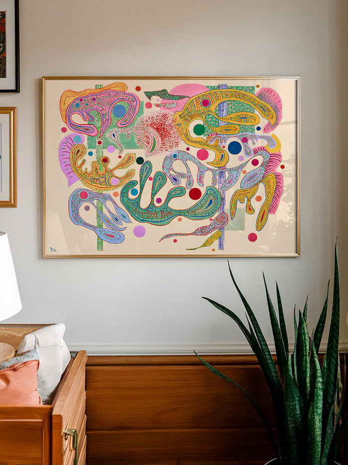 Kandinsky Capricious Forms - Art Print Poster