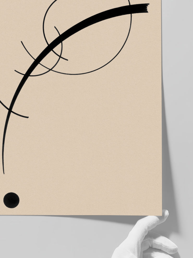 Kandinsky Free Curve to the Point - Art Print Poster