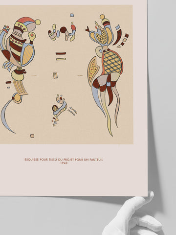 Kandinsky Esquisse pour Tissu ou Projet pour un Fauteuil - Art Print Kandinsky Esquisse pour Tissu ou Projet pour un Fauteuil - Art Print