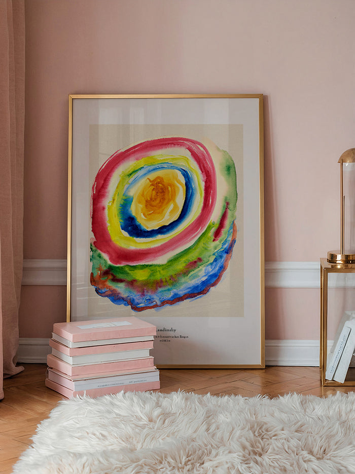 Kandinsky Farbstudie mit Konzentrischen Ringen - Art Print Poster