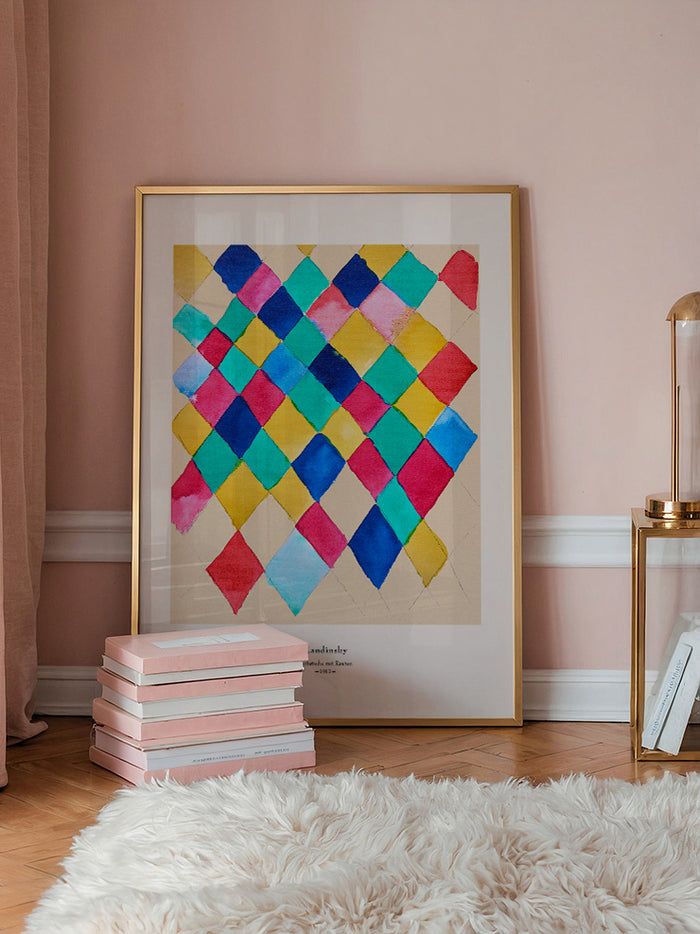 Kandinsky Farbstudie mit Rauten - Art Print Poster