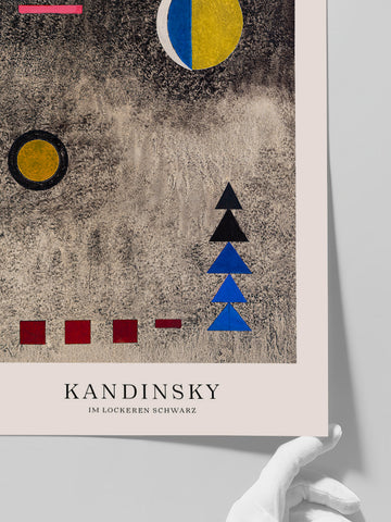 Kandinsky Im Lockeren Schwarz - Art Print Kandinsky Im Lockeren Schwarz - Art Print